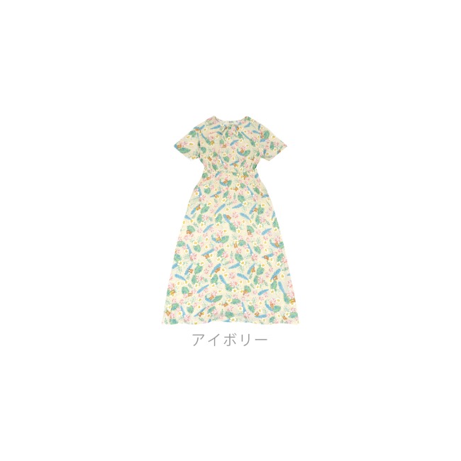 リラックマ プリント アロハワンピース アロハ ワンピース 春夏秋