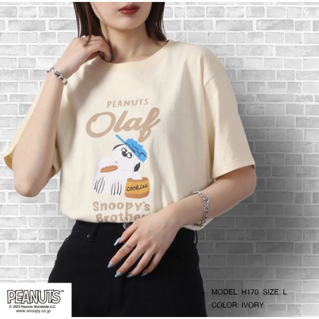 SNOOPY（スヌーピー） オラフ 半袖 Tシャツ PEANUTS メンズ レディース