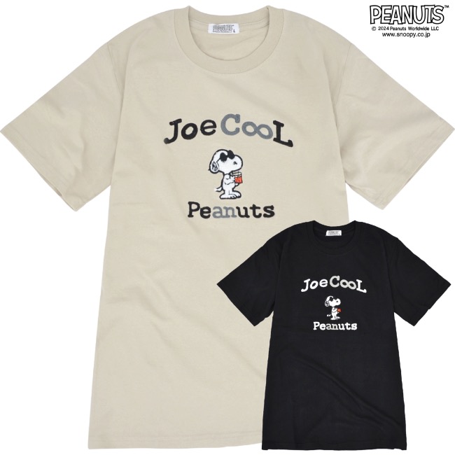 SNOOPY（スヌーピー） ピーナッツ ジョークール 半袖 Tシャツ 刺繍