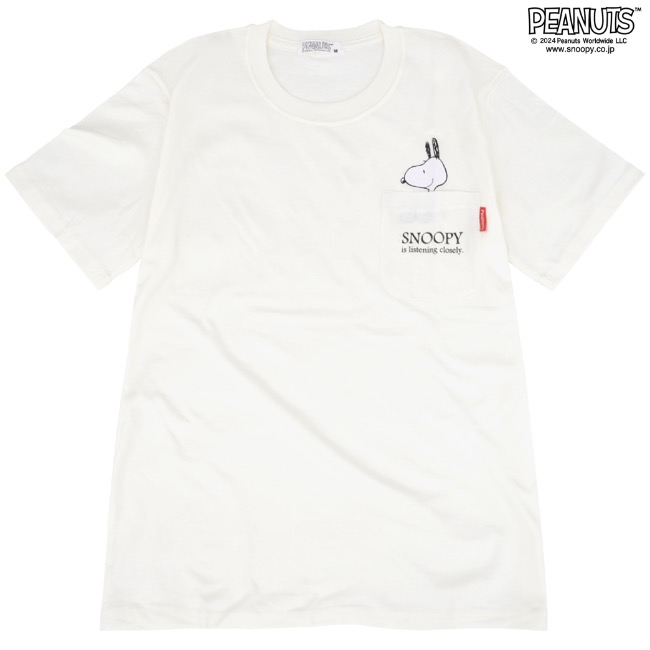 SNOOPY スヌーピー Tシャツ ポケット 半袖 ワンポイント