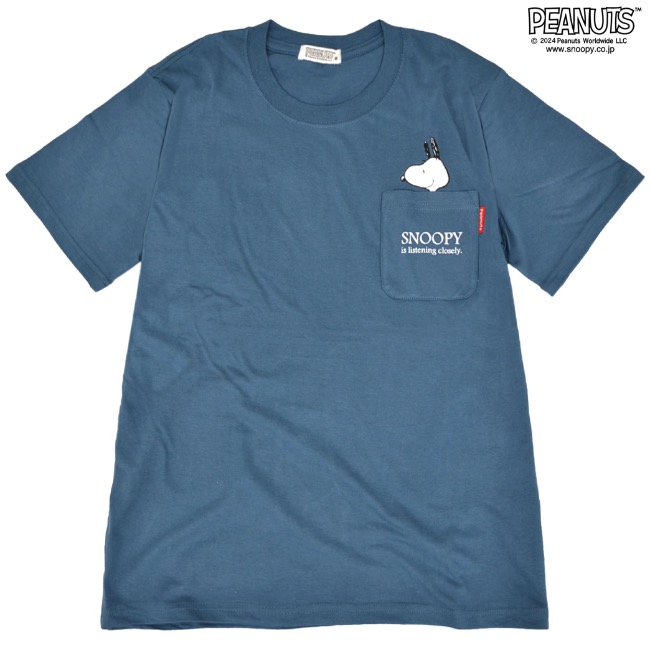 SNOOPY スヌーピー Tシャツ ポケット 半袖 ワンポイント