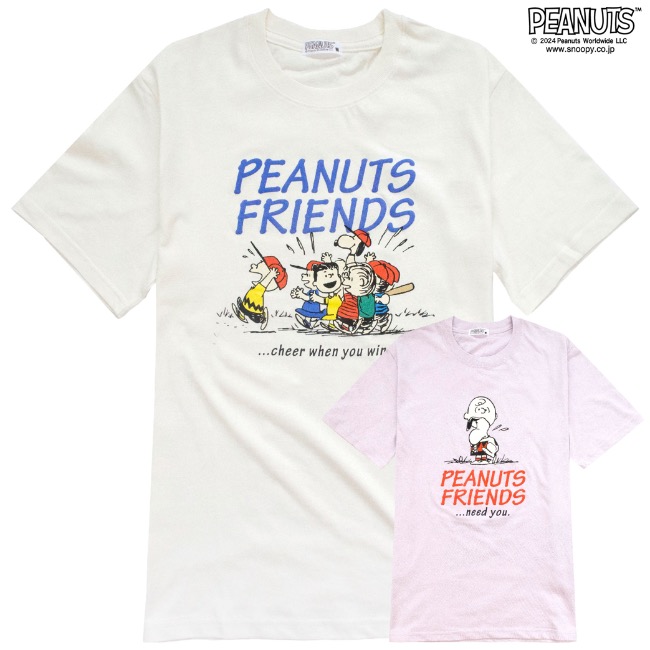 SNOOPY（スヌーピー） 半袖 トップス Tシャツ コミック柄 プリント