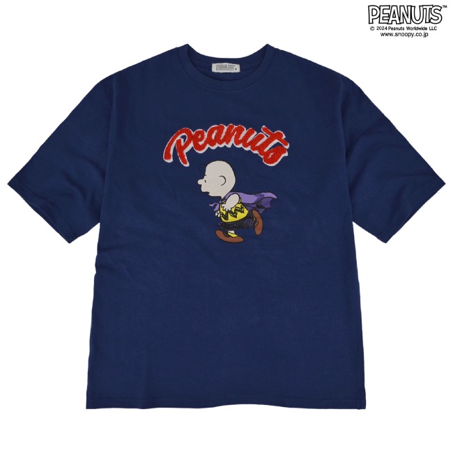 SNOOPY（スヌーピー） チャーリーブラウン Tシャツ サガラ刺繍