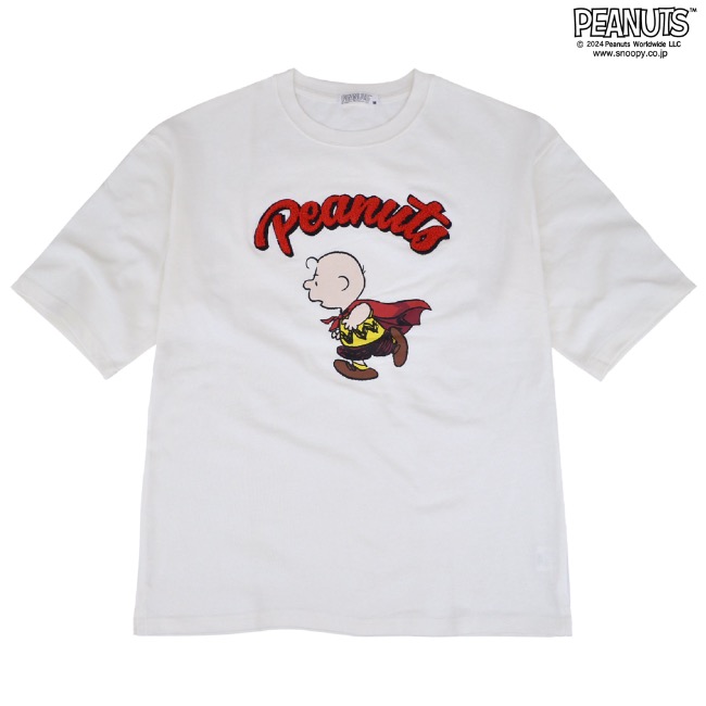 SNOOPY（スヌーピー） チャーリーブラウン Tシャツ サガラ刺繍