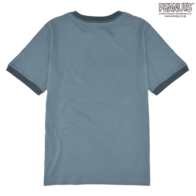 SNOOPY（スヌーピー） Tシャツ 半袖 トップス リンガー ネック