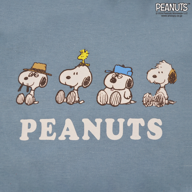 SNOOPY（スヌーピー） Tシャツ 半袖 トップス リンガー ネック