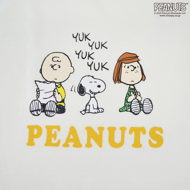 SNOOPY（スヌーピー） Tシャツ 半袖 トップス リンガー ネック