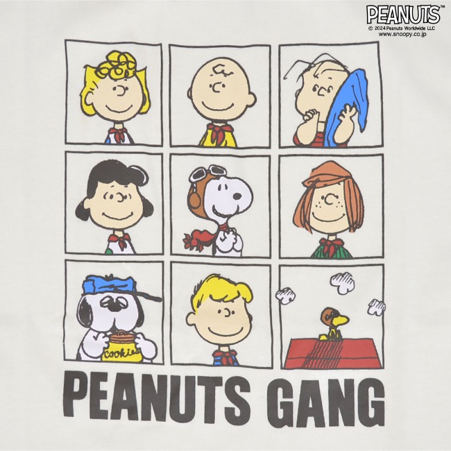 sanrio（サンリオ） スヌーピー ピーナッツ 半袖 Tシャツ ドロップ