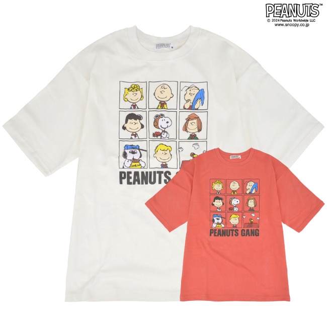 sanrio（サンリオ） スヌーピー ピーナッツ 半袖 Tシャツ ドロップ