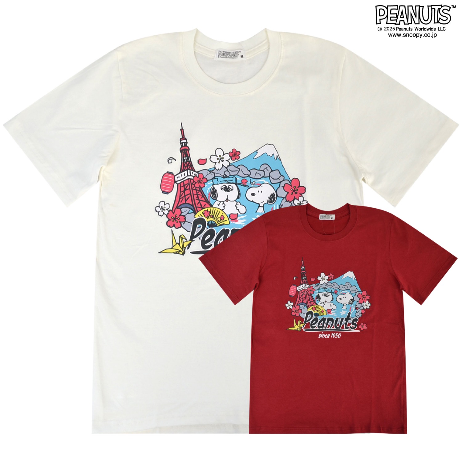 SNOOPY（スヌーピー） Tシャツ 半袖 トップス オラフ プリント 和柄
