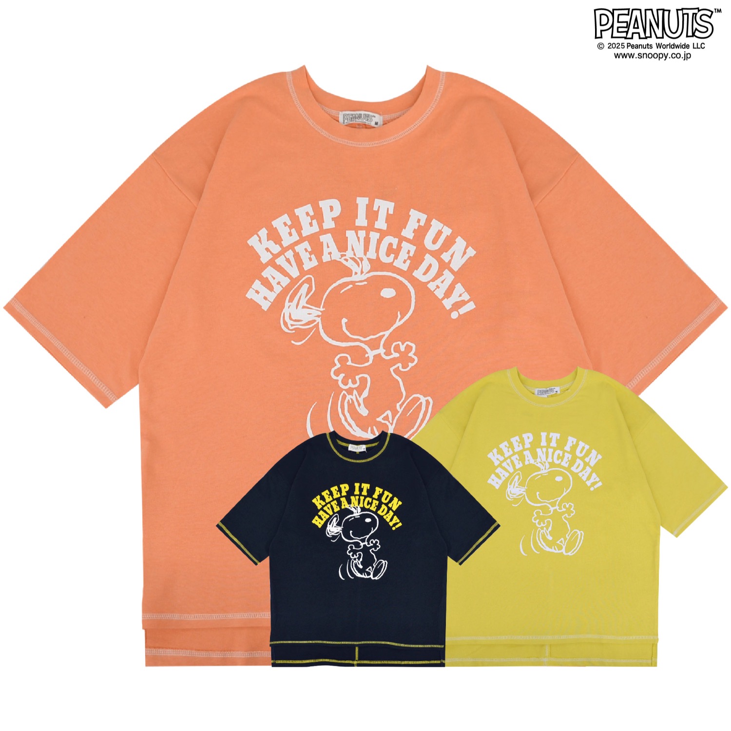 SNOOPY（スヌーピー） Tシャツ トップス 半袖 ヘビーウェイト ドロップ