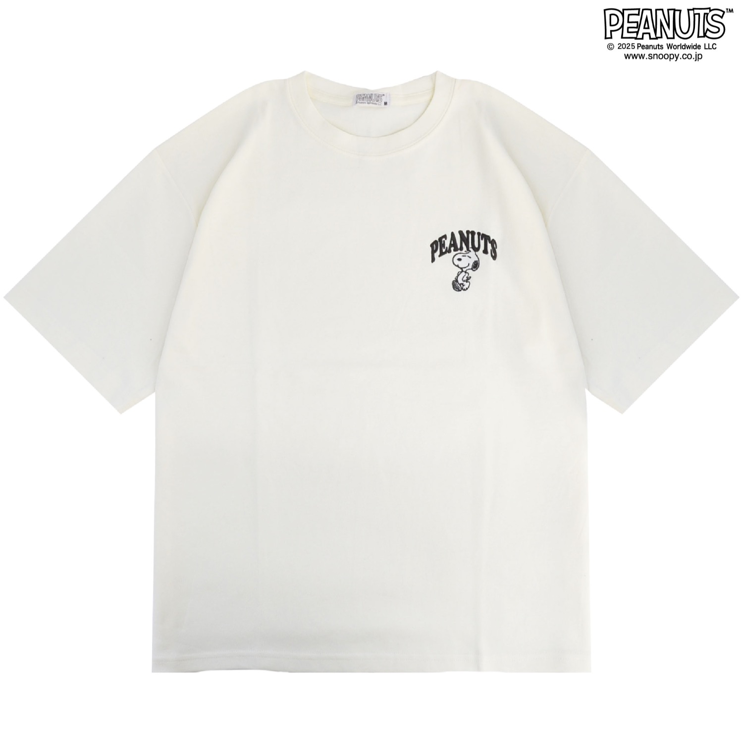 SNOOPY（スヌーピー） 柄接触冷感 半袖 ビッグシルエット Tシャツ 刺