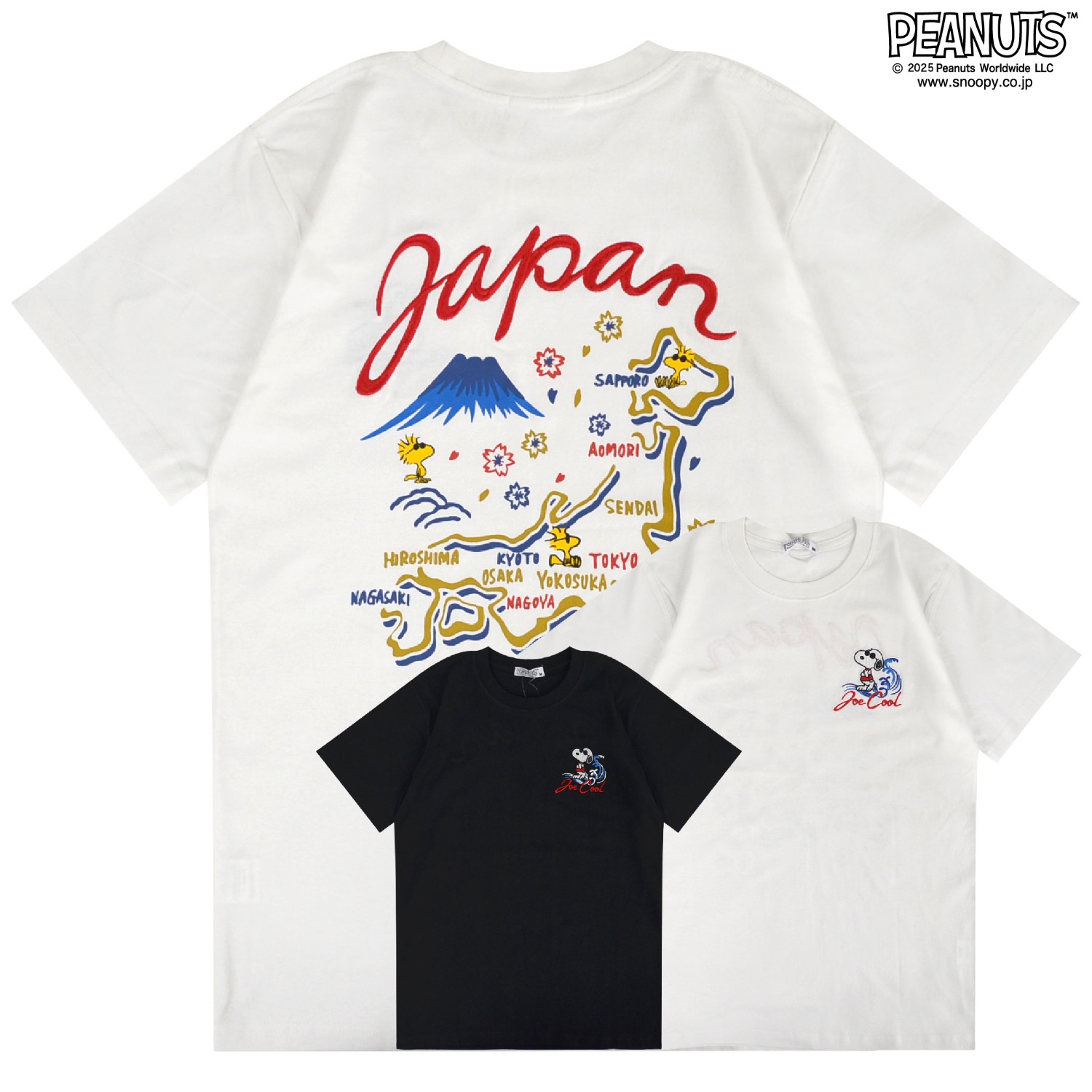 SNOOPY（スヌーピー） Tシャツ トップス 半袖 和柄 ジョークール 刺繍