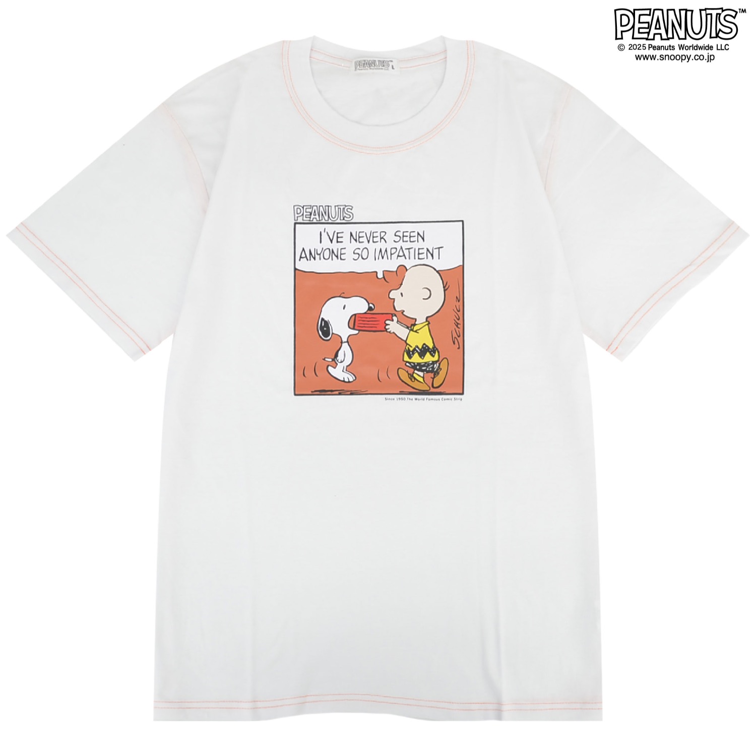 スヌーピー チャーリーブラウン Tシャツ(L) ホワイト アパレル 日本製 SNOOPY スヌーピー チャーリーブラウン Tシャツ(L) ホワイト アパレル 日本製