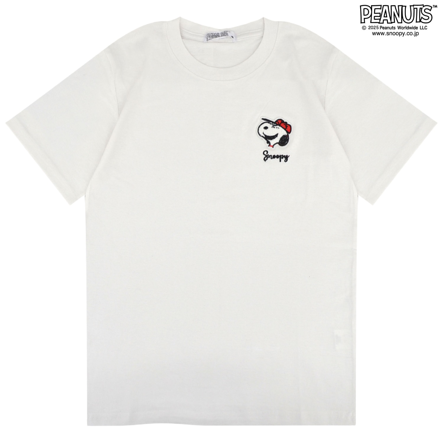 SNOOPY（スヌーピー） Tシャツ トップス 半袖 ワンポイント 刺繍