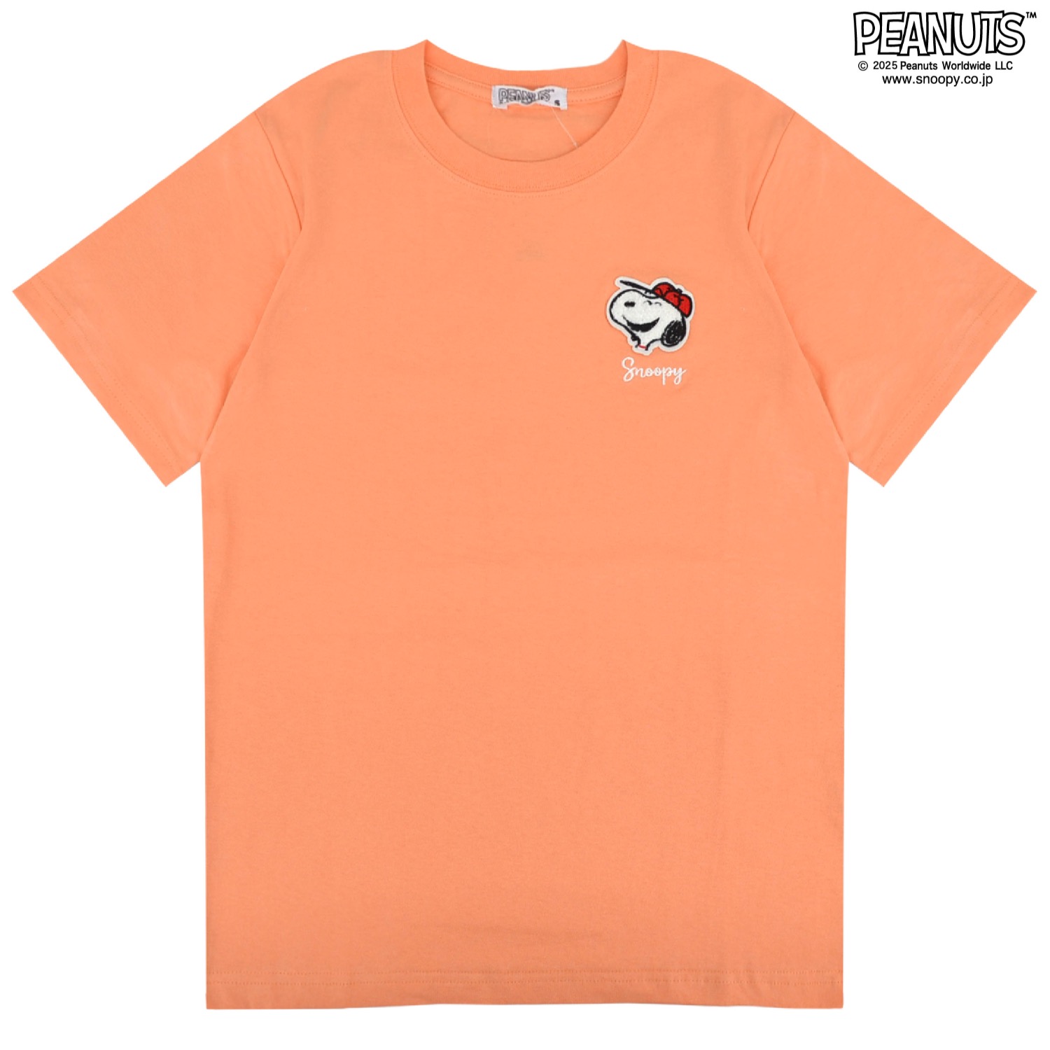 SNOOPY（スヌーピー） Tシャツ トップス 半袖 ワンポイント 刺繍 