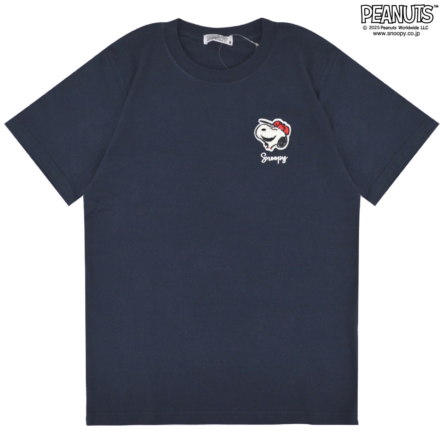 SNOOPY（スヌーピー） Tシャツ トップス 半袖 ワンポイント 刺繍 