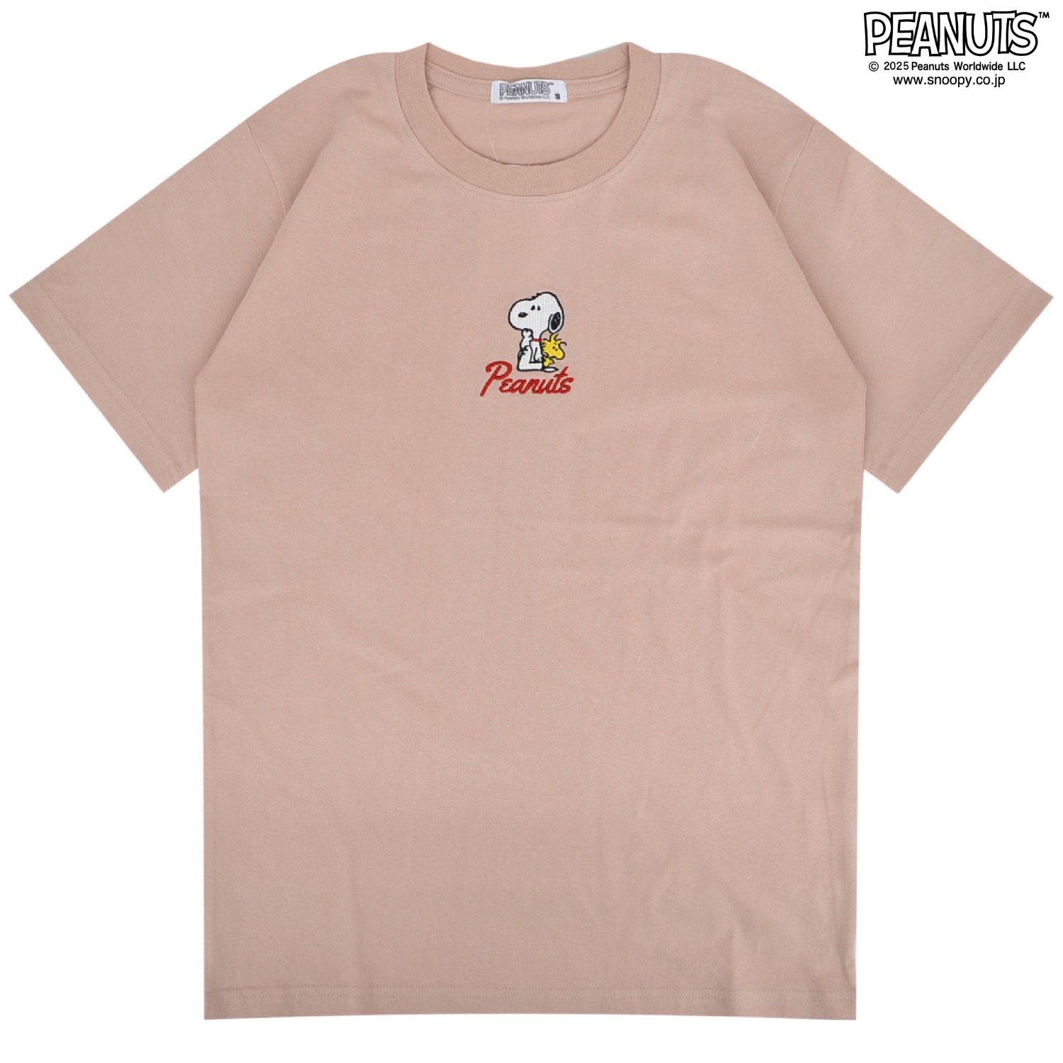 SNOOPY（スヌーピー） Tシャツ 半袖 トップス 刺繍 ウッドストック 
