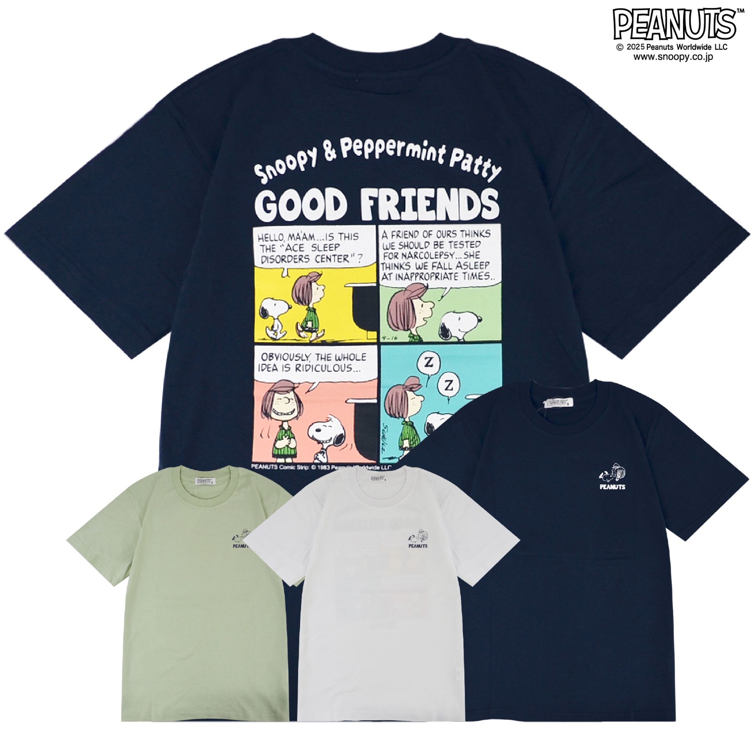 SNOOPY（スヌーピー） Tシャツ 半袖 トップス バック プリント