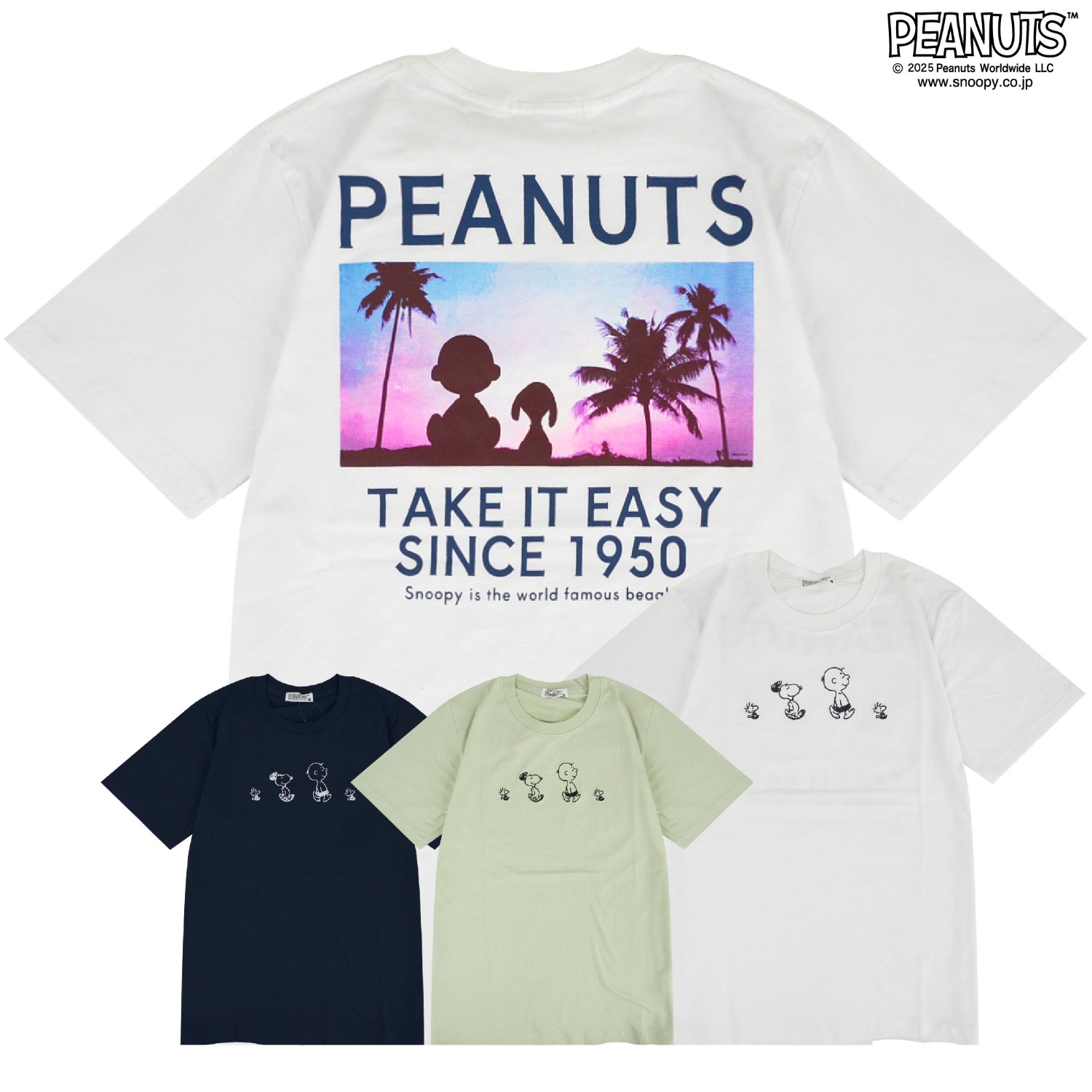 スヌーピー　Tシャツ　半袖　レディースL　バックプリント SNOOPY（スヌーピー） Tシャツ 半袖 トップス バック フォト プリント
