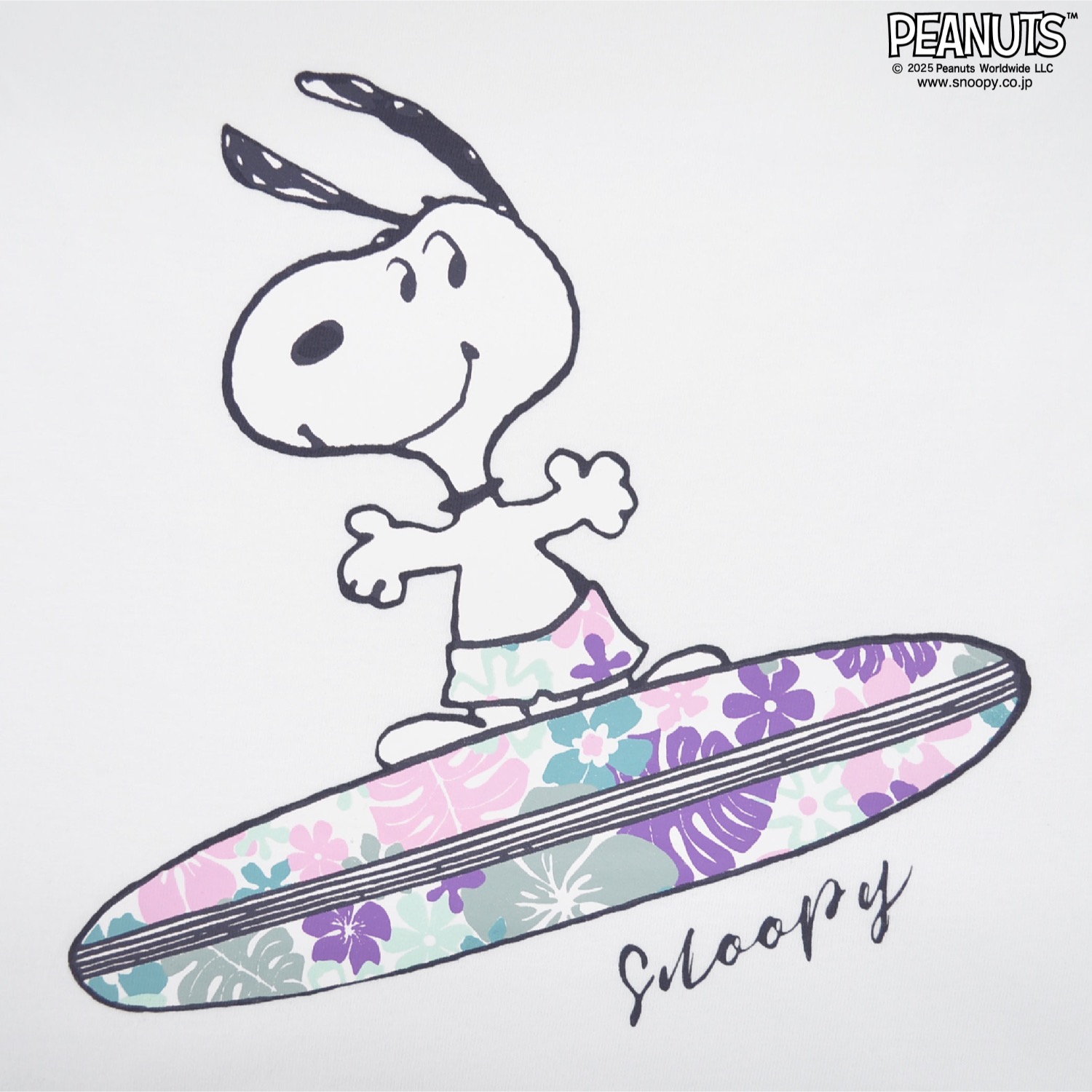 SNOOPY（スヌーピー） Tシャツ 半袖 トップス プリント サーフ柄 夏 