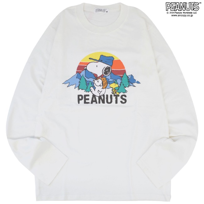 SNOOPY（スヌーピー） 長袖 Tシャツ トップス プリント ウッドストック 