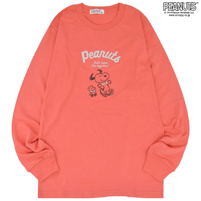 SNOOPY（スヌーピー） 長袖 Tシャツ トップス 刺繍 ジョークール