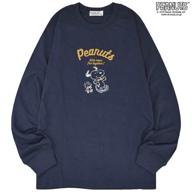SNOOPY（スヌーピー） 長袖 Tシャツ トップス 刺繍 ジョークール