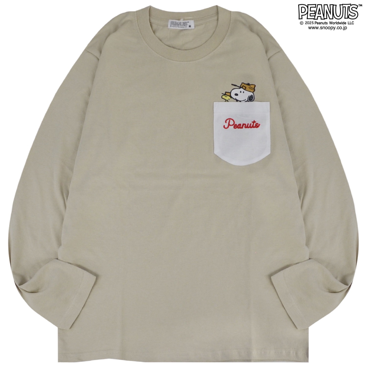 SNOOPY（スヌーピー） ビーグルスカウト 刺繍 ポケット Tシャツ 
