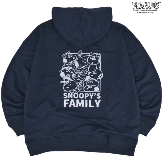 SNOOPY（スヌーピー） プリント 裏毛 バックプリント パーカー プル