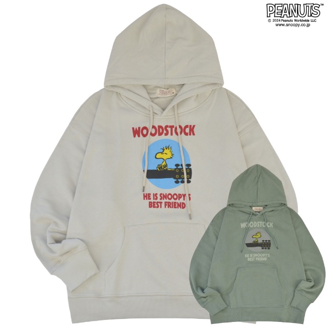 SNOOPY（スヌーピー） パーカー ウッドストック 裏毛 長袖 プリント