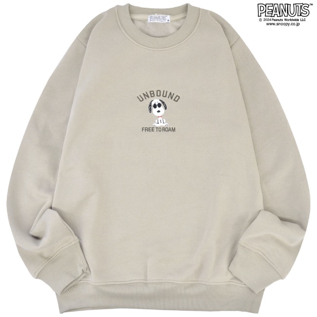 SNOOPY（スヌーピー） 刺繍 裏起毛 トレーナー スウェット PEANUTS