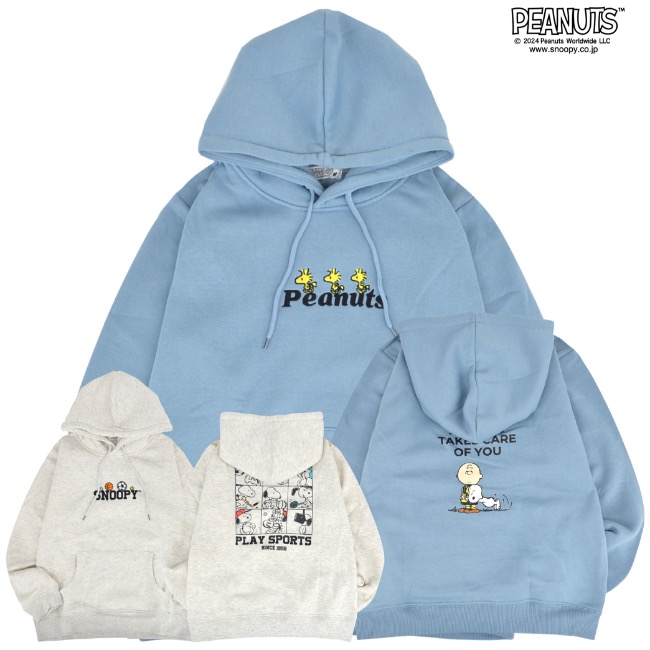 スヌーピー プリント 裏毛 プルパーカー 春秋冬 スウェット SNOOPY