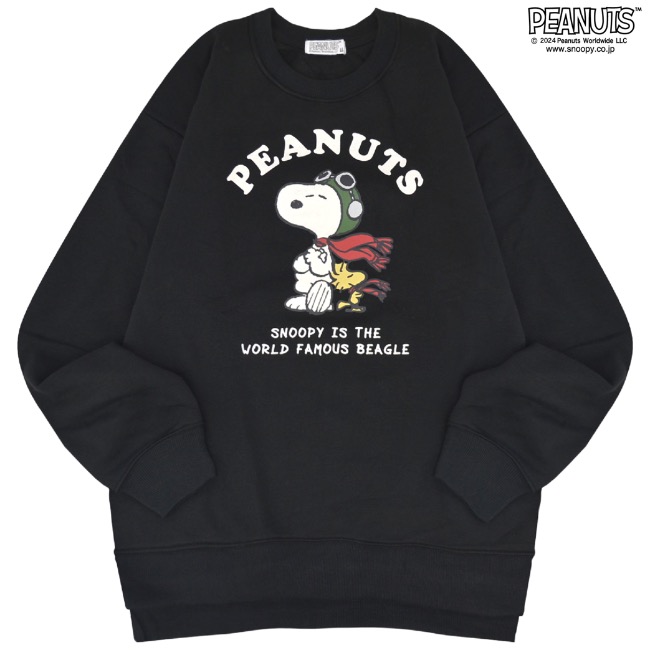 SNOOPY（スヌーピー） トレーナー 長袖 裏起毛 スウェット トップス