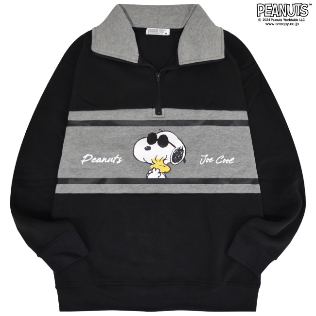 SNOOPY（スヌーピー） 長袖 トップス ハーフジップ 裏起毛 オラフ