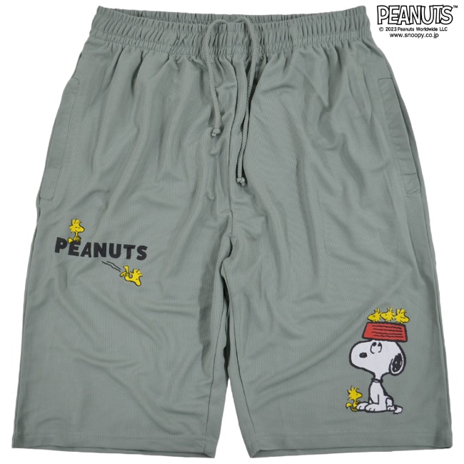 SNOOPY（スヌーピー） ハーフパンツ ハニカム メッシュ ウッドストック