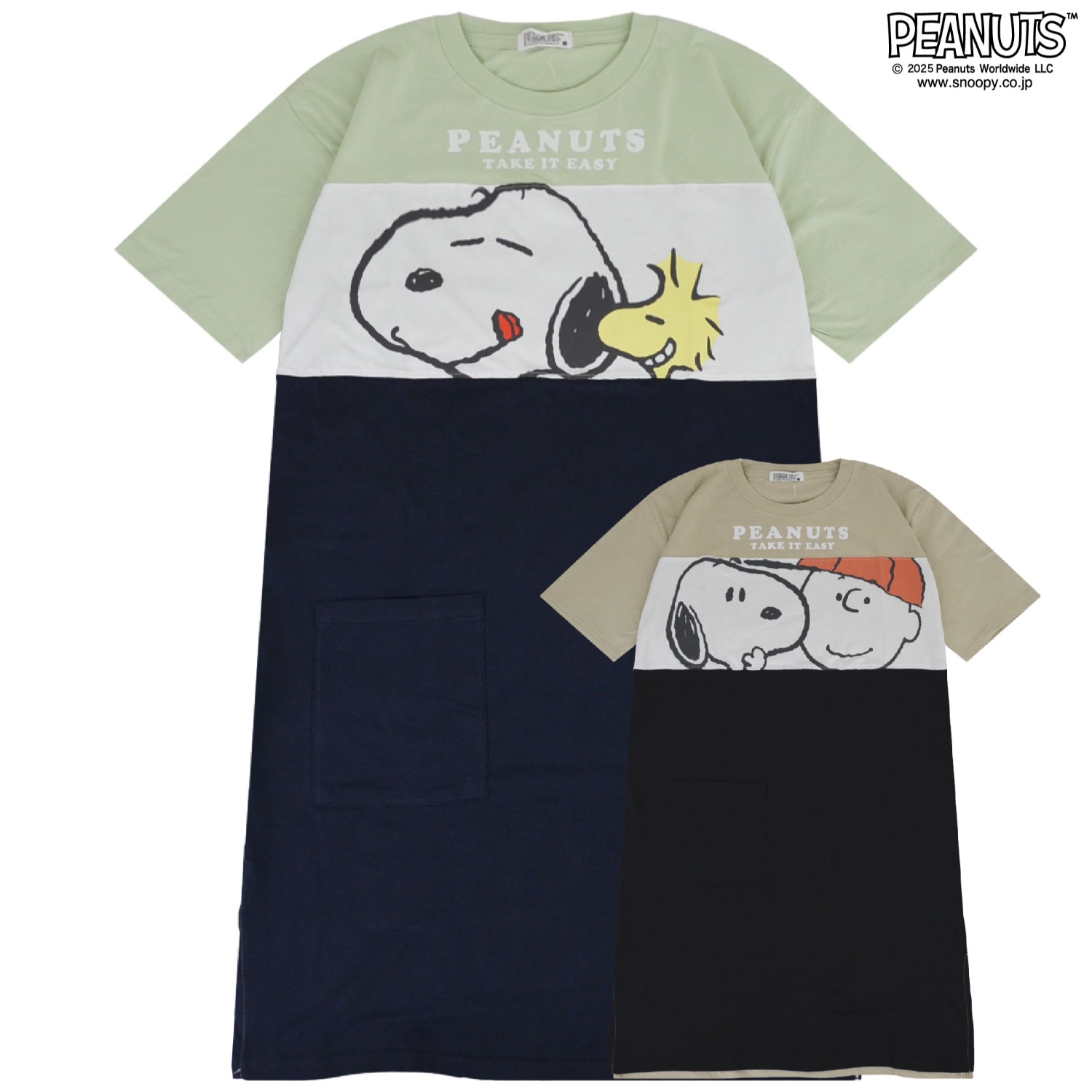 SNOOPY（スヌーピー） ウッドストック チャーリーブラウン Tシャツ BIG