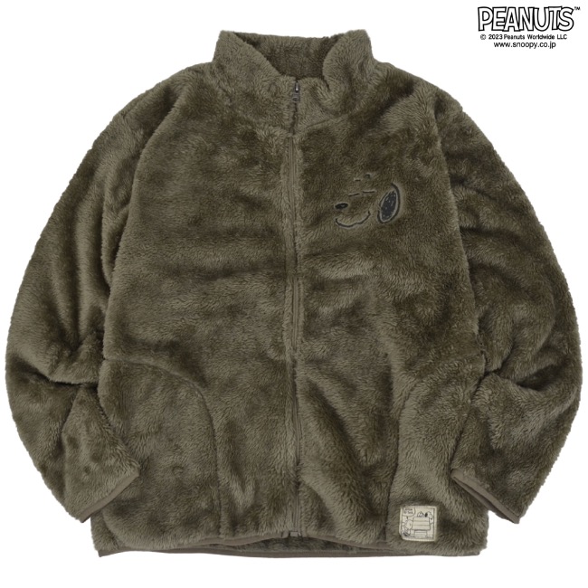 SNOOPY（スヌーピー） ピーナッツ ジャケット ボア 長袖 アウター 刺繍