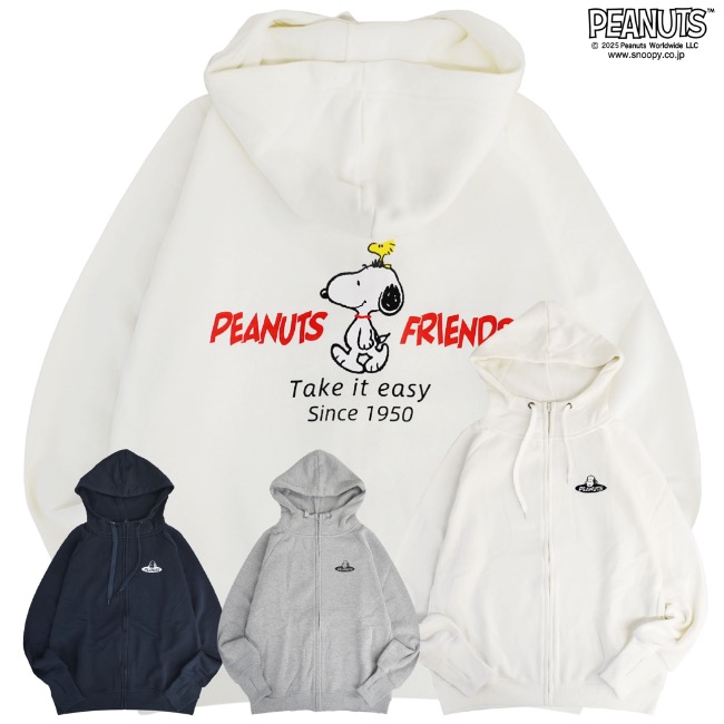 SNOOPY（スヌーピー） パーカー 裏起毛 トップス 長袖 スウェット