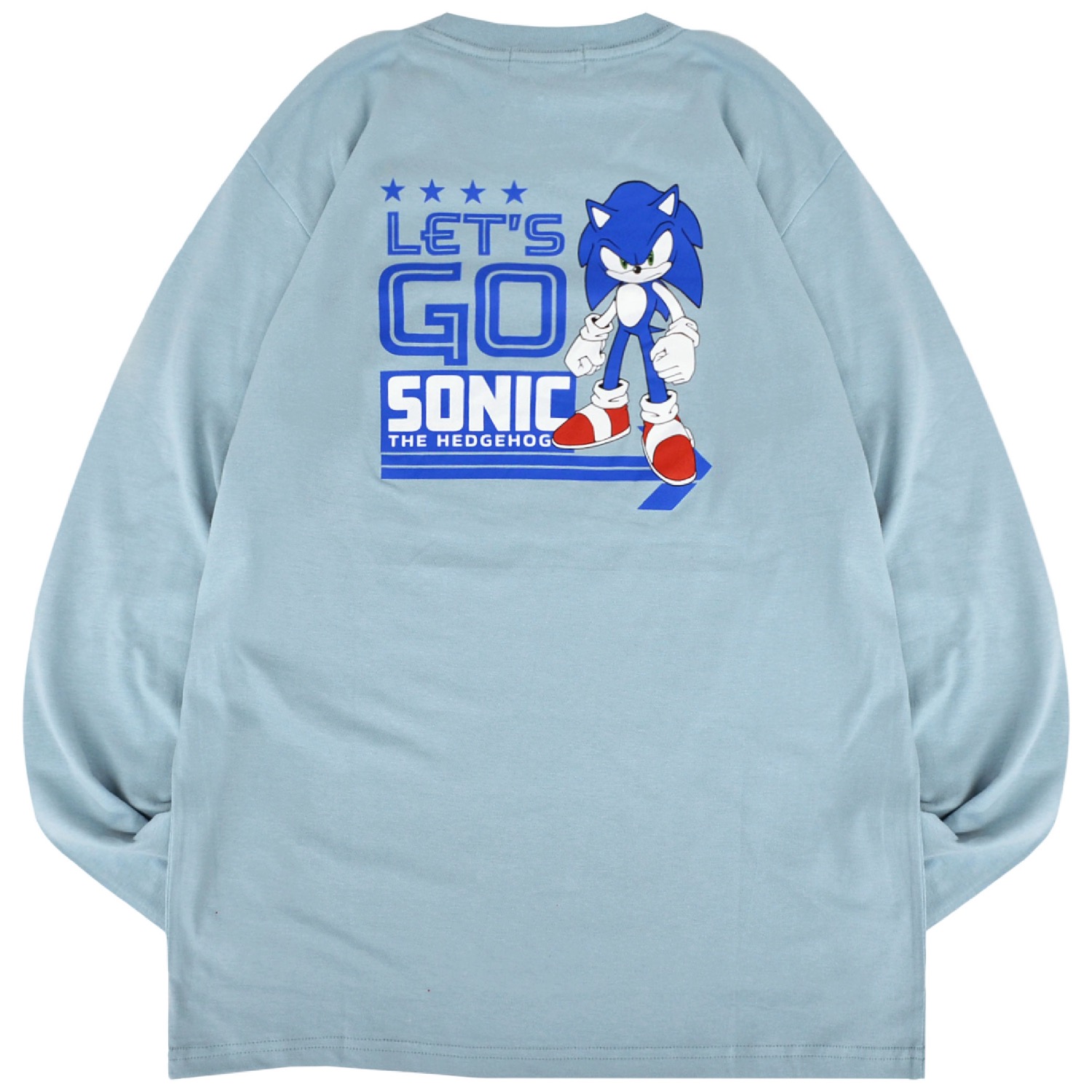 ソニック Tシャツ 長袖 セガ ゲーム バック プリント 刺繍 スケボー