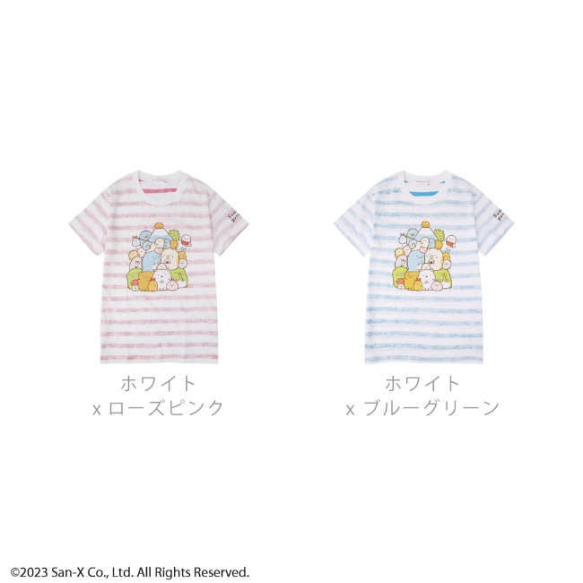 San-X すみっコぐらし キッズ ボーダーTシャツ 半袖