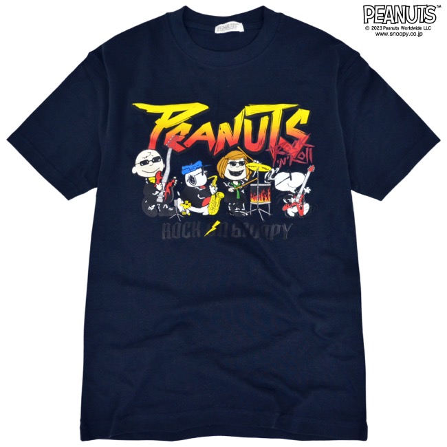 SNOOPY（スヌーピー） ピーナッツ 半袖 ロックオンスヌーピー Tシャツ