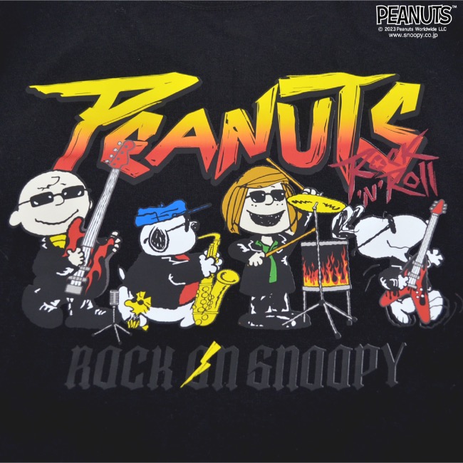 SNOOPY（スヌーピー） ピーナッツ 半袖 ロックオンスヌーピー Tシャツ
