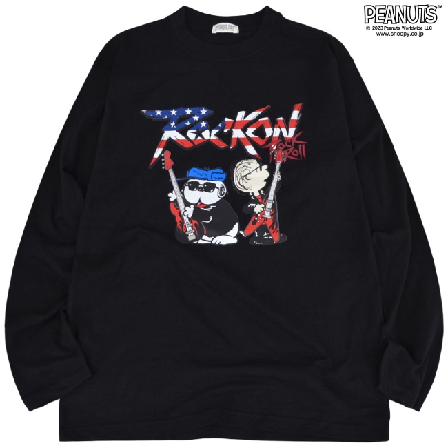 SNOOPY（スヌーピー） ピーナッツ ロックオン 長袖Tシャツ Tシャツ