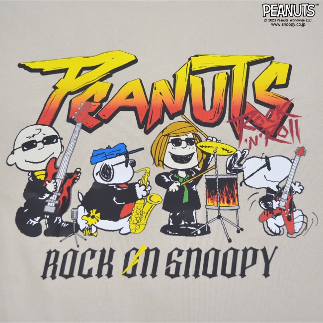 SNOOPY（スヌーピー） ピーナッツ ロック 裏毛 プルパーカー バンド 春