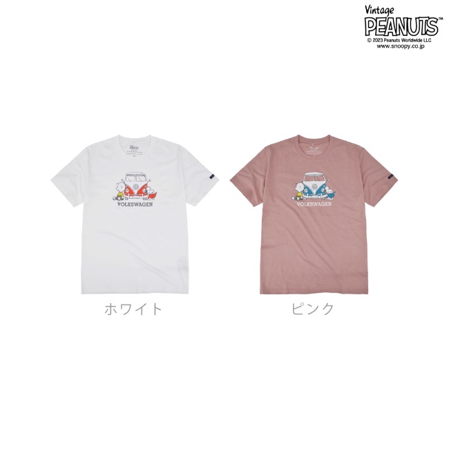 SNOOPY（スヌーピー） ピーナッツ フォルクスワーゲン Tシャツ 半袖