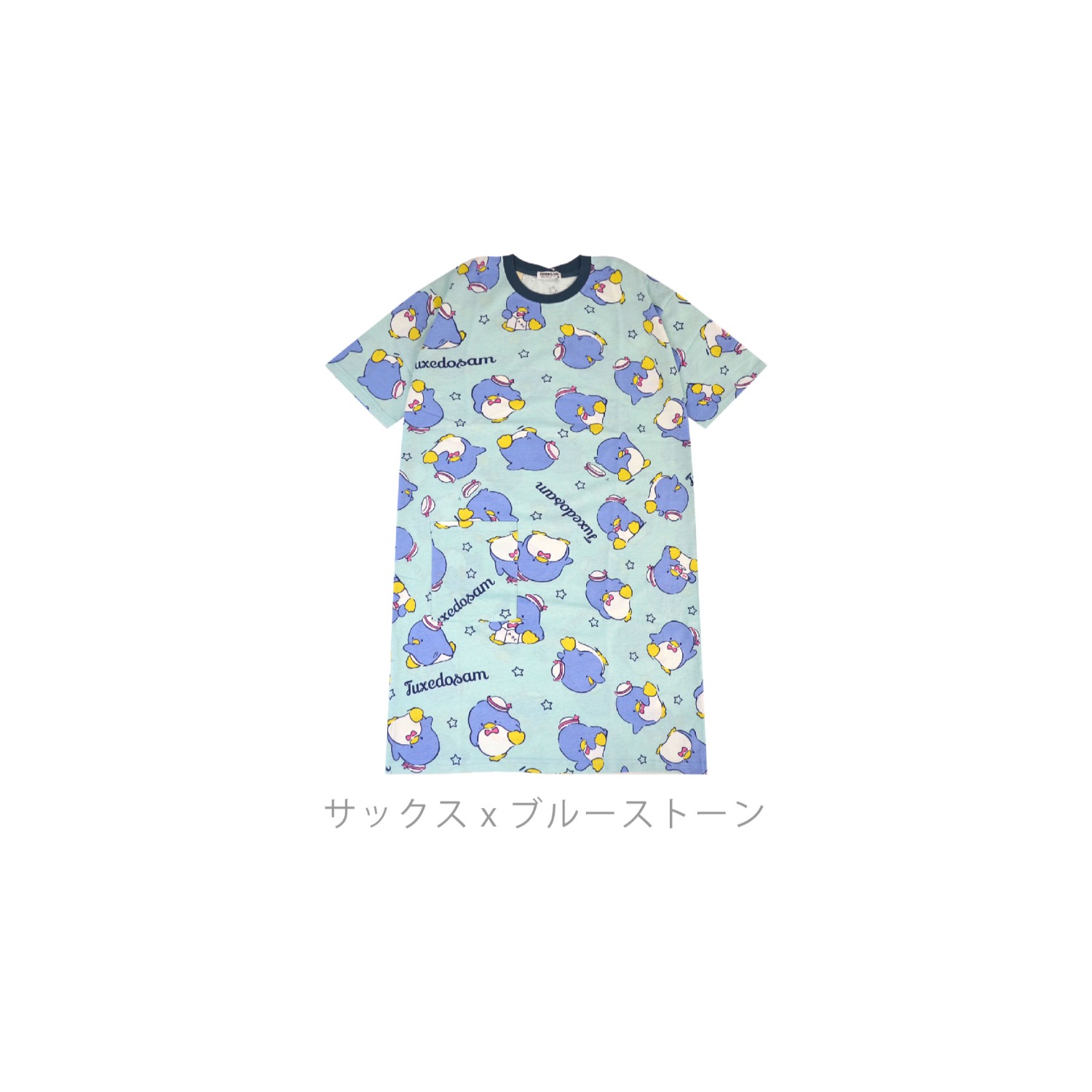 タキシードサム Tシャツ ワンピース 半袖 総柄 部屋着 ルームウェア