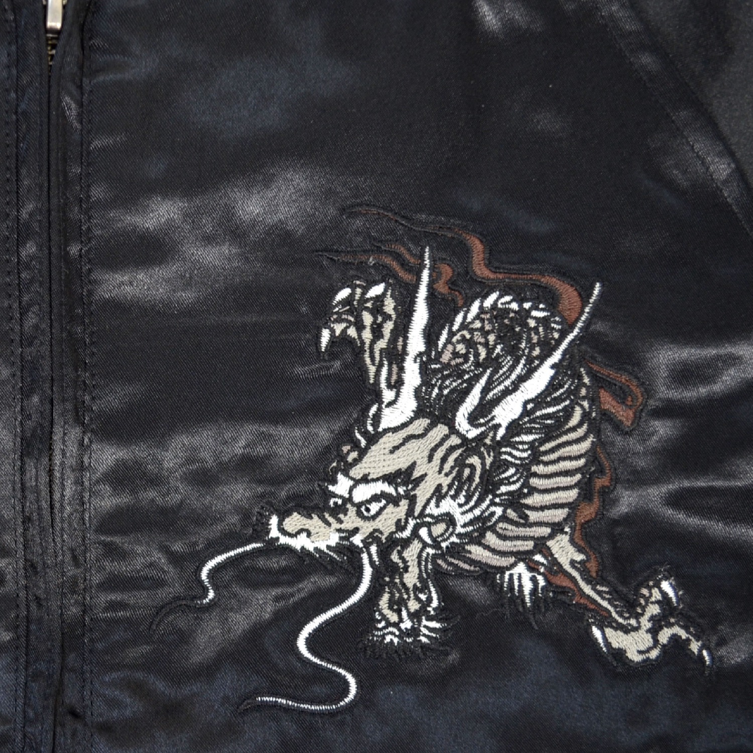 スカジャン 和柄 龍 刺繍 アウター メンズ M L LL : CharaBasket