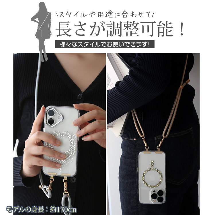 2箇所 360回転パッチ スマホ ストラップ ホルダー ショルダー 2点吊り スマホストラップ ショルダーストラップ Android iPhone 肩掛け 首掛け 落下防止 ネック | ZENIX DESIGN TECH | 08