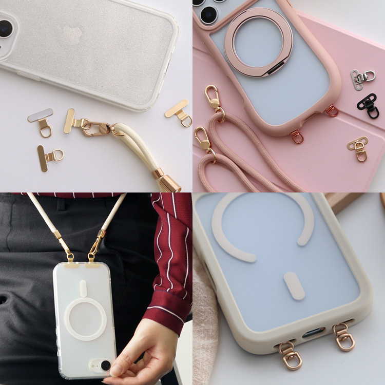 2箇所 360回転パッチ スマホ ストラップ ホルダー ショルダー 2点吊り スマホストラップ ショルダーストラップ Android iPhone 肩掛け 首掛け 落下防止 ネック | ZENIX DESIGN TECH | 16